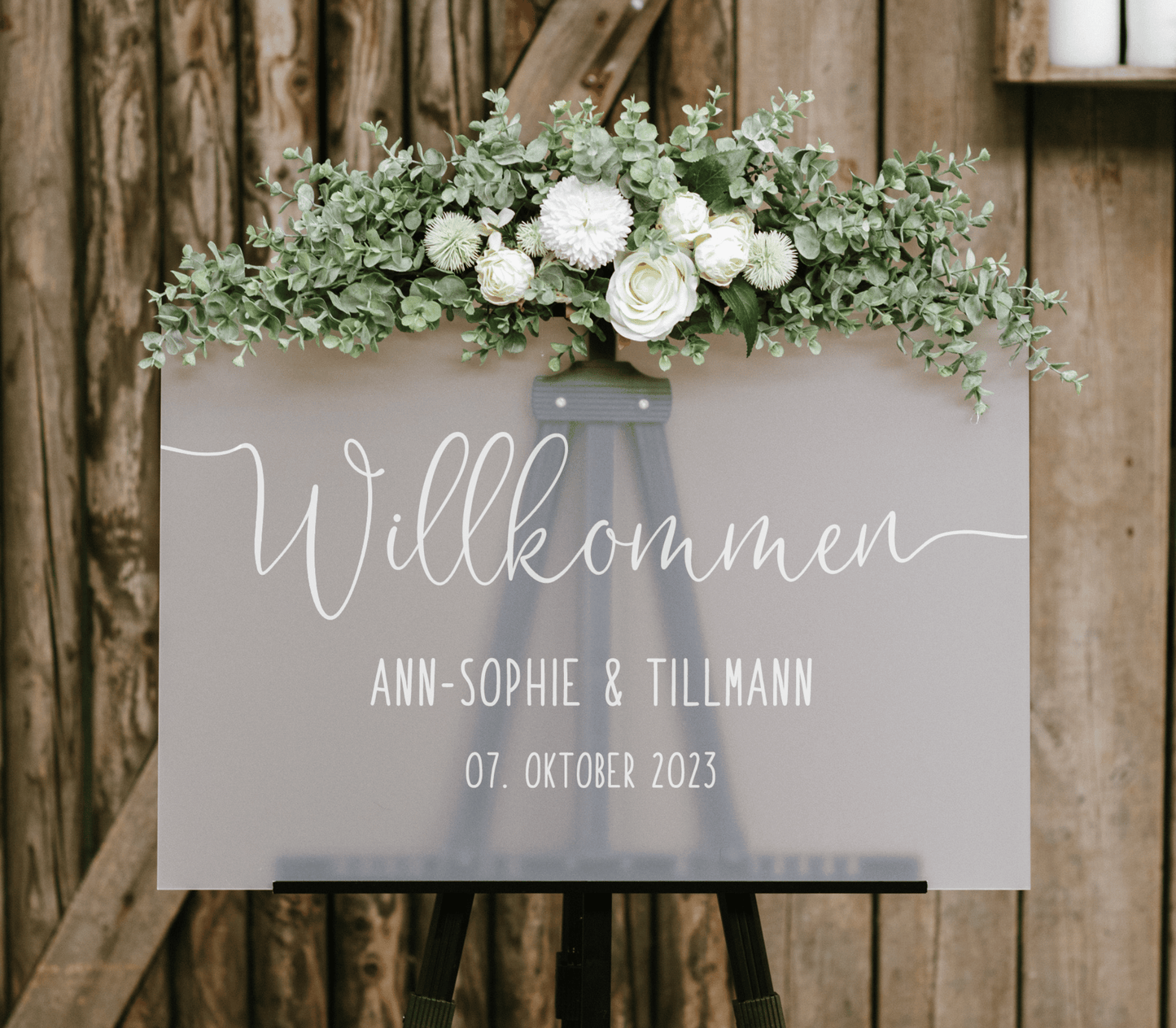 Willkommen “Leni” schlicht – Acrylschild