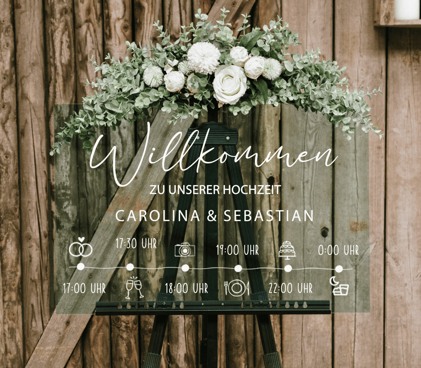 Willkommen und Ablaufplan “Khloe” – Acrylschild