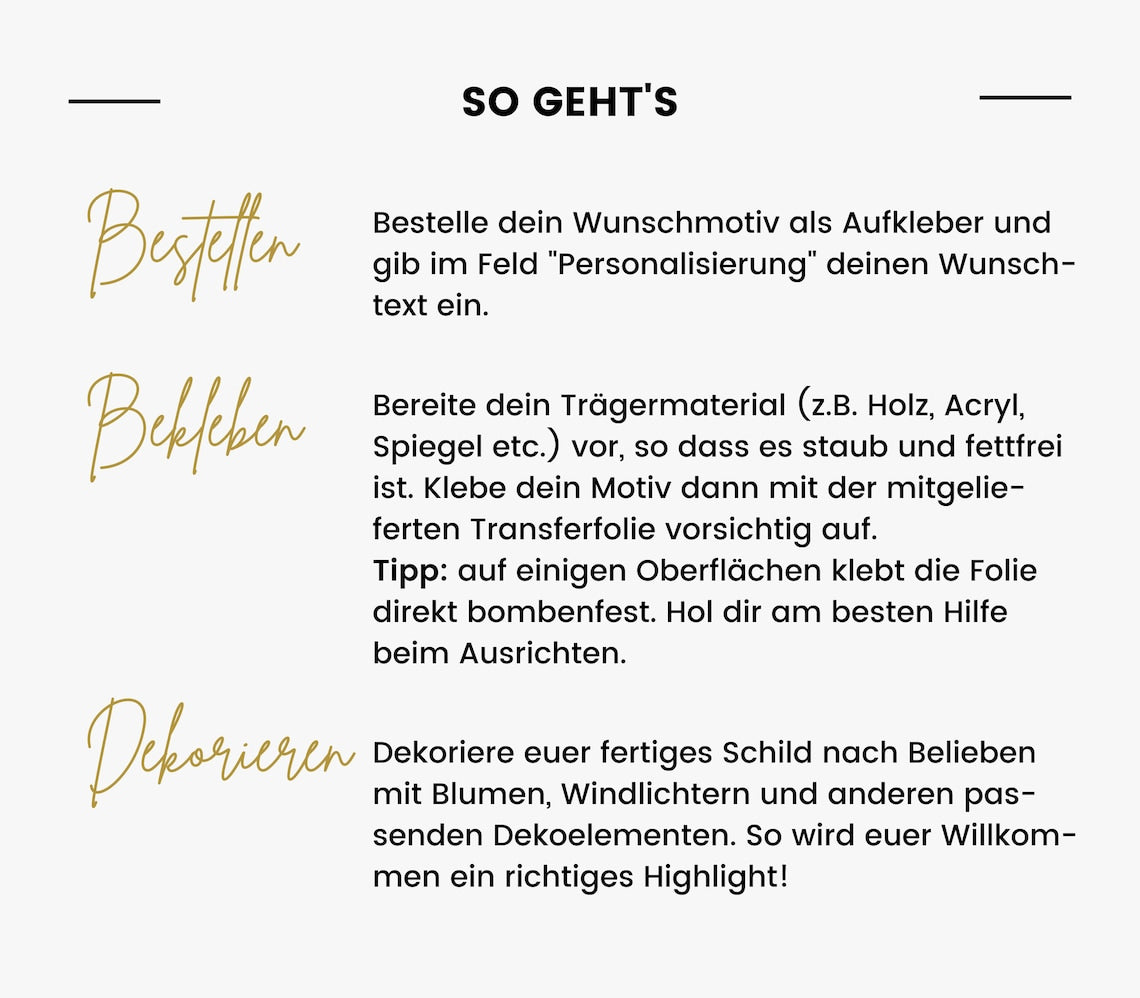 Aufkleber für Sitzplan "Camille" im Hochformat