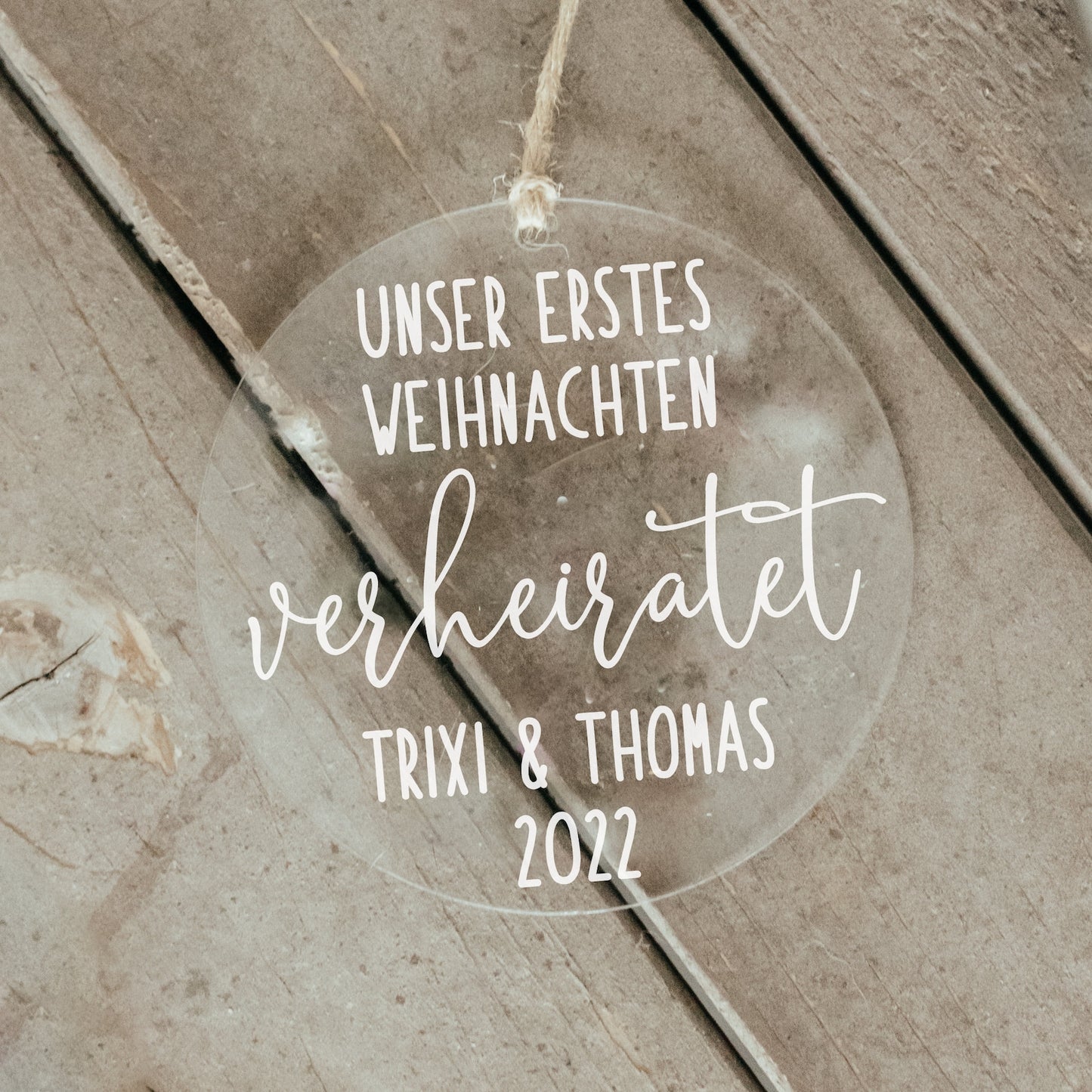 Weihnachtsbaumanhänger - Unser erstes Weihnachten verheiratet