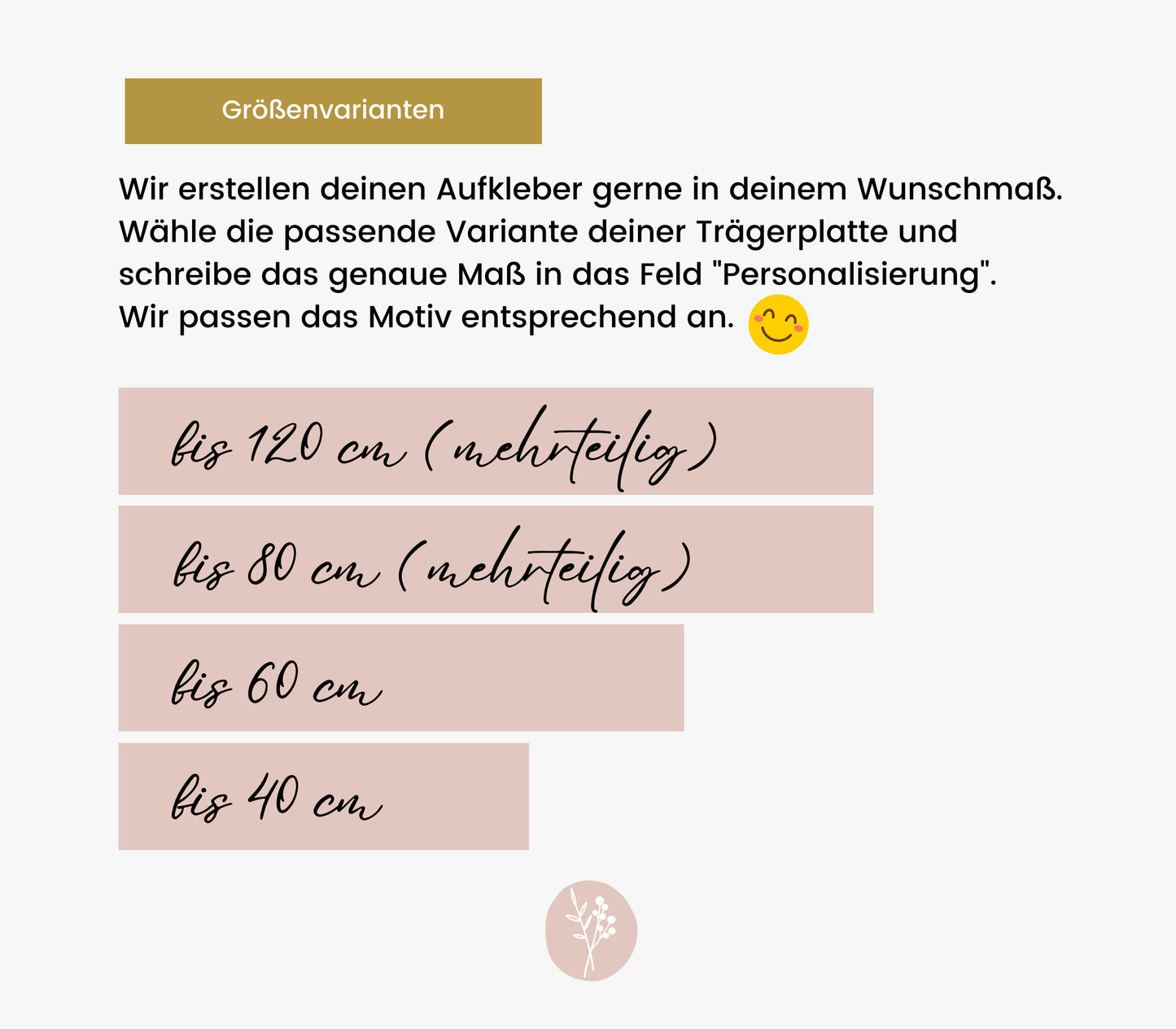 Aufkleber für Detailschild "Leni - Hochzeit Unplugged" im Hochformat