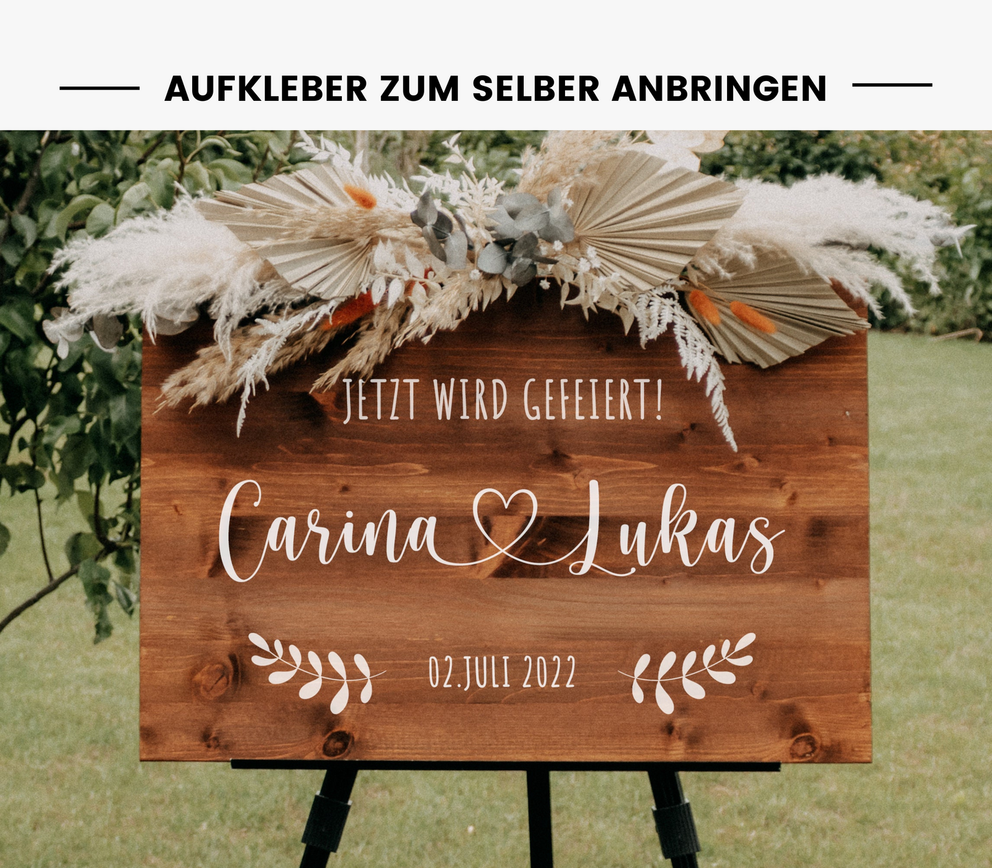 Aufkleber für Willkommensschild "Frieda - jetzt wird gefeiert"