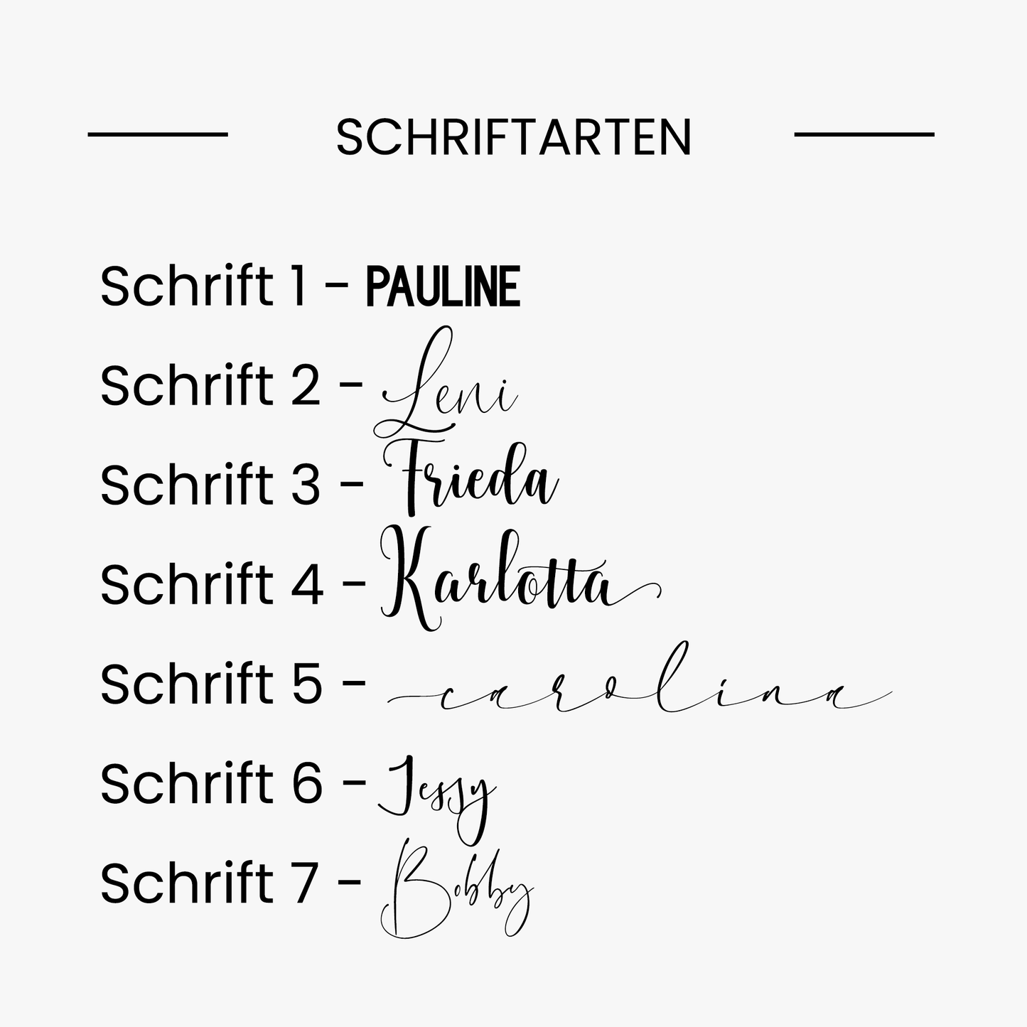 Aufkleber für individuellen Tischnamen