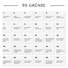 "12 Gründe warum ich dich liebe" - Puzzle (Holz)
