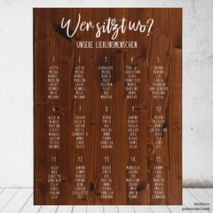 Pure | Sitzplan tischweise hoch (Holz)