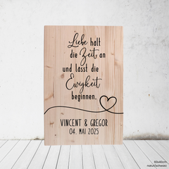Pure Lines | Willkommen Zitat (Holz)