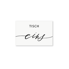 Tischnummern "Written Lines"