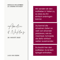 Ease | Willkommen für Spiegel (Aufkleber)