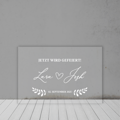 Willkommensschild "Happy"
