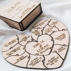 "12 Gründe warum ich dich liebe" - Puzzle (Holz)