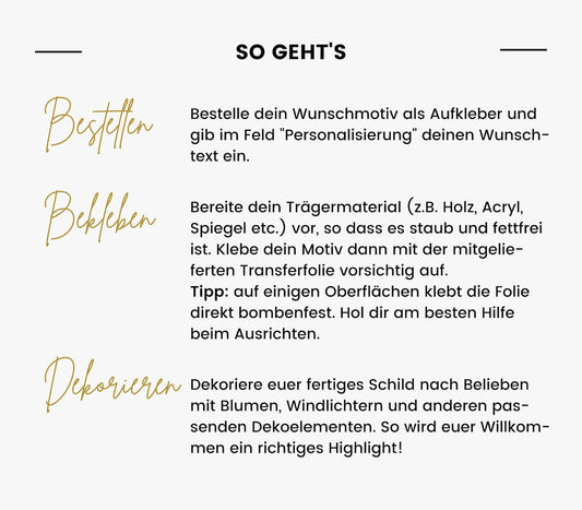 Aufkleber für Sitzplan "Camille" im Hochformat