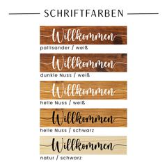 Pure Lines | Willkommen Zitat (Holz)