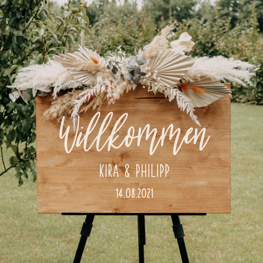 Willkommen schlicht “Camille” – Holzschild