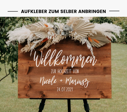Aufkleber für Willkommensschild "Camille"