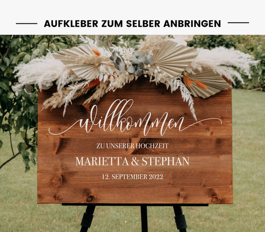 Aufkleber für Willkommensschild "Liselotte schlicht"