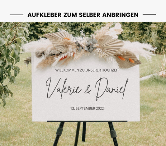 Aufkleber für Willkommensschild "Pauline"