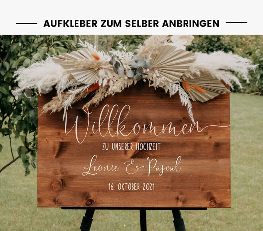 Aufkleber für Willkommensschild "Leni"
