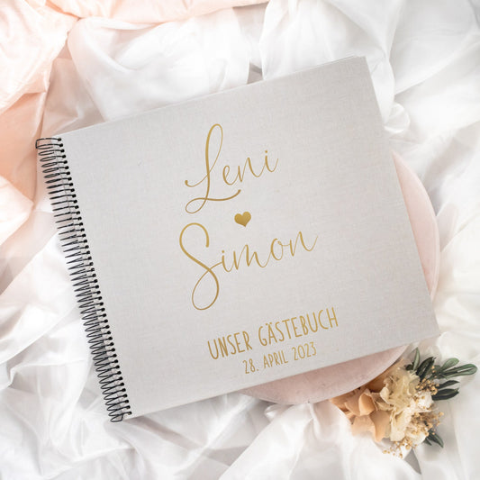 Gästebuch "Leni" - mit Leinencover