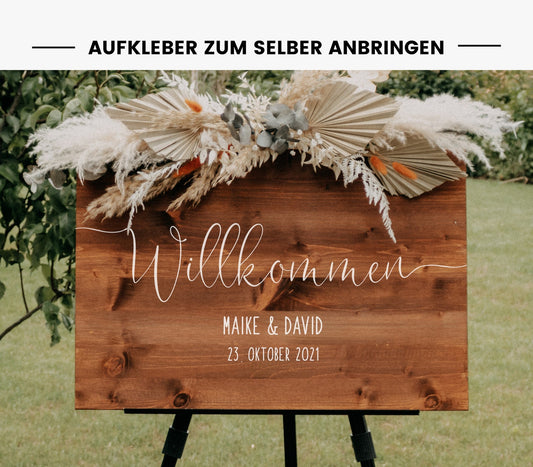 Aufkleber für Willkommensschild "Leni schlicht"